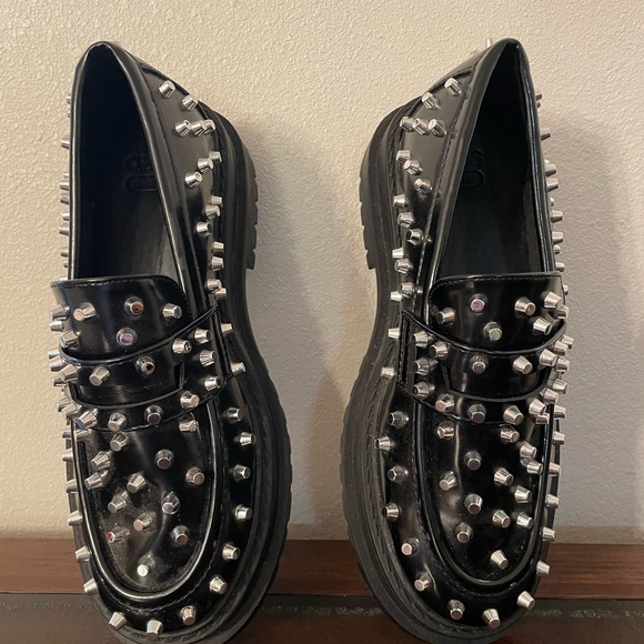 ASOS Studded Black Loafers - Picture 4 of 5